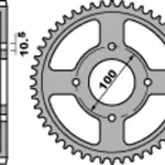 Couronne PBR 56 dents acier pas 428 type 803