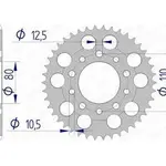 Couronne AFAM 42 dents alu pas 530 type 11605 Honda VF700S
