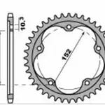 Couronne PBR Racing 41 dents alu ultra-light anodisé dur pas 520 type 4464
