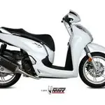 Ligne complète MIVV Speed Edge inox/silencieux Steel Black/casquette carbone Honda SH 300