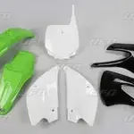 Kit plastique UFO couleur origine (2010) restylé vert/noir/blanc Kawasaki KX85