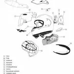 Ventilation bouche arai casque intégral diamond black