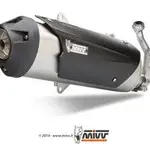 Ligne complète MIVV Urban inox silencieux inox brossé/casquette ABS noir Aprilia SR MAX 300