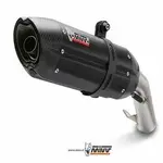 Silencieux double MIVV Suono inox brossé noir/casquette carbone Kawasaki Z1000