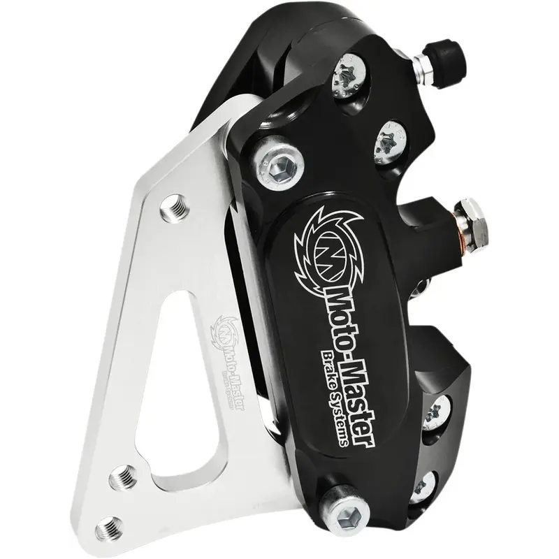 BRAKE CALIPER KIT 4 PISTON CALIPER + ADAPTER SM RACING BLACK