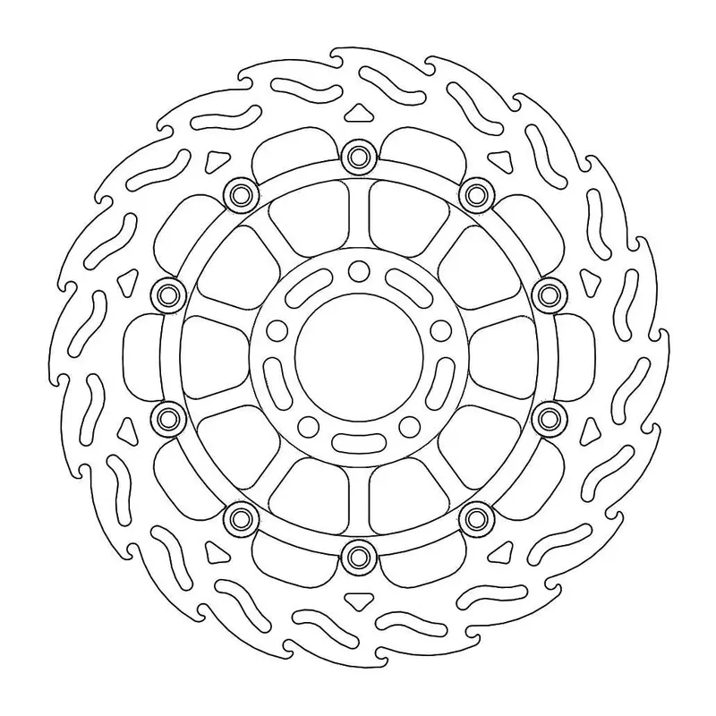 BRAKE ROTOR FLOATING FLAME BLACK