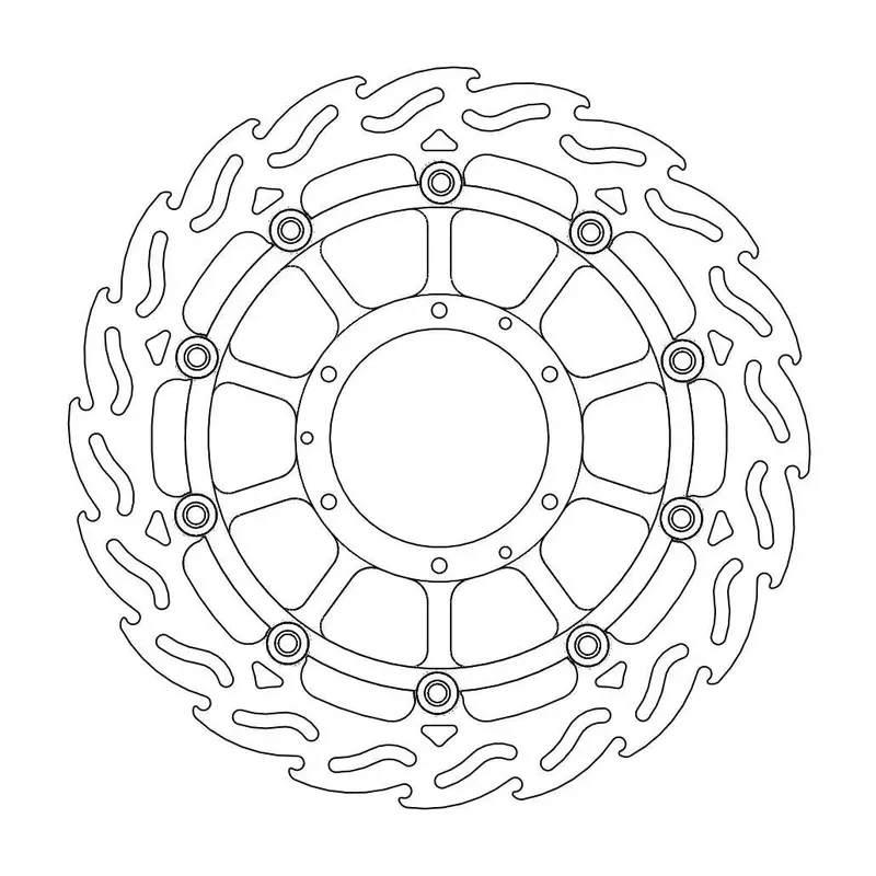 BRAKE ROTOR FLOATING FLAME BLACK