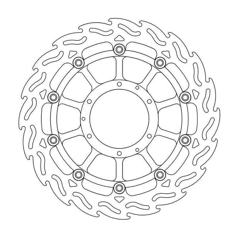 BRAKE ROTOR FLOATING FLAME BLACK