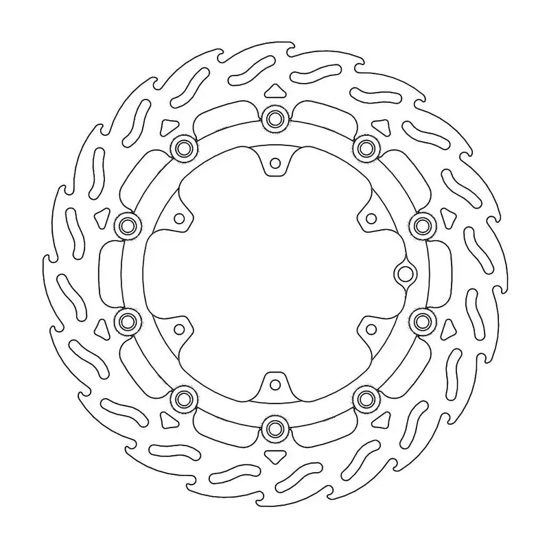 BRAKE ROTOR FLOATING FLAME BLACK