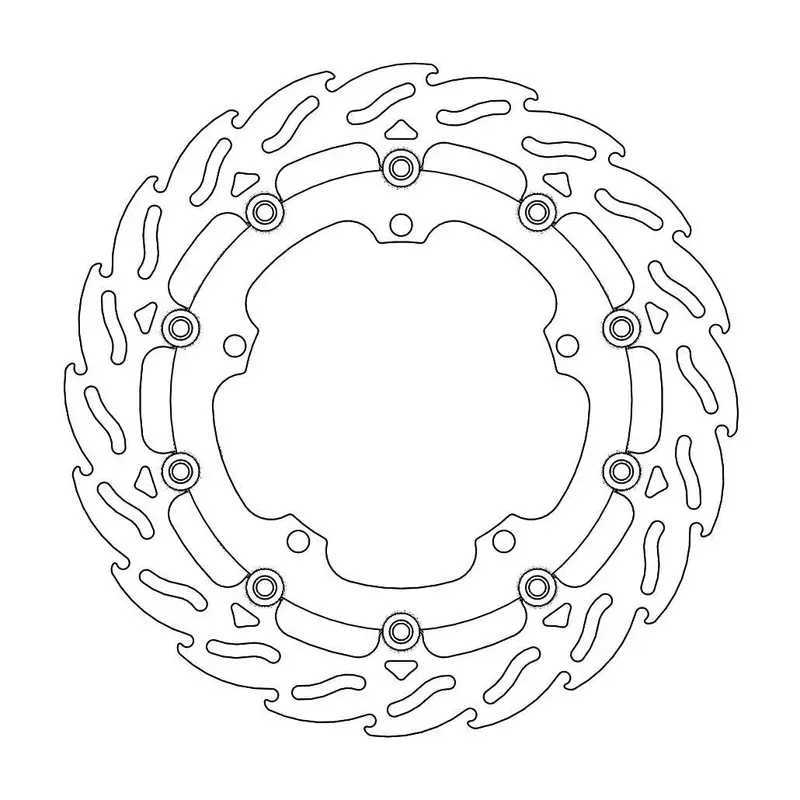 BRAKE ROTOR FLOATING FLAME BLACK