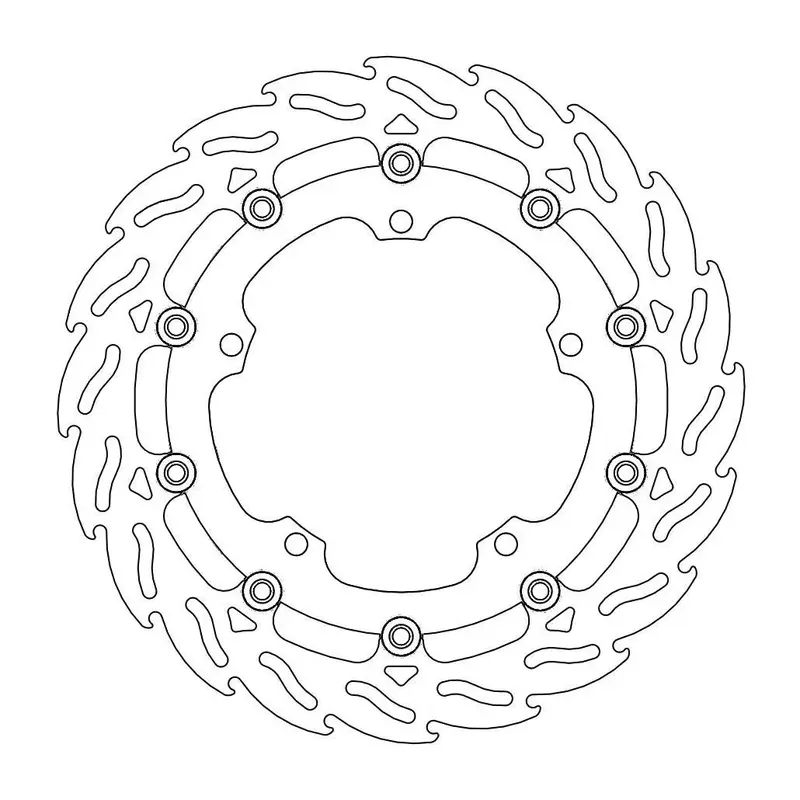 BRAKE ROTOR FLOATING FLAME BLACK