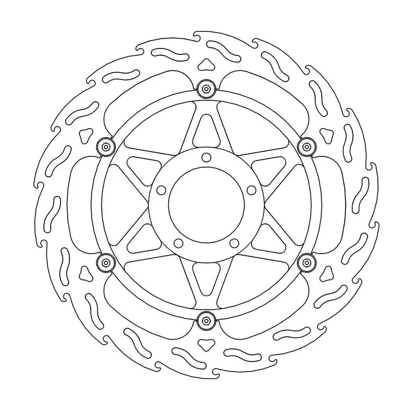 BRAKE ROTOR FLOATING FLAME BLACK