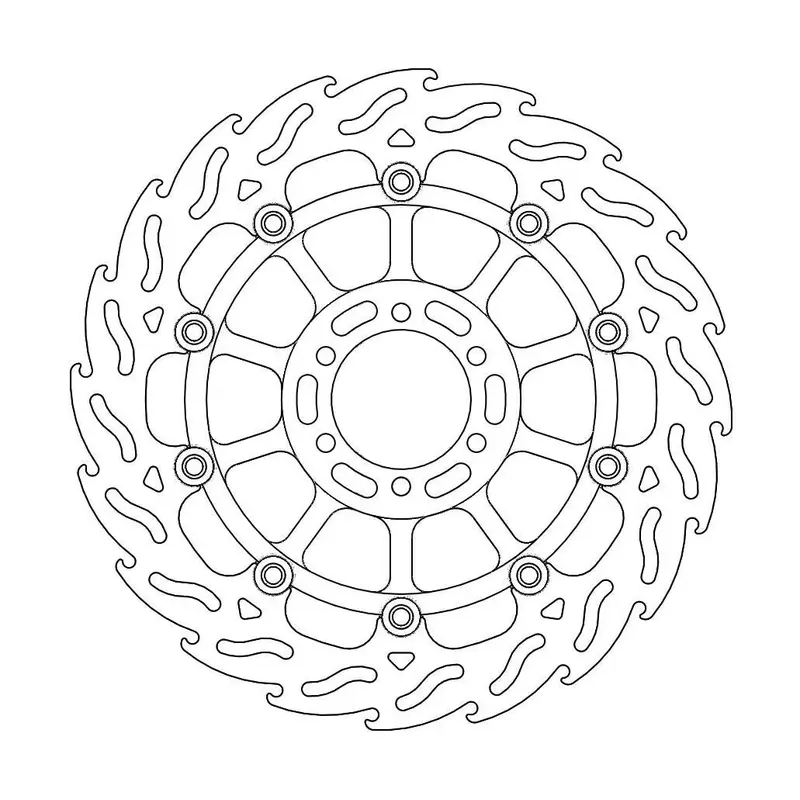 BRAKE ROTOR FLOATING FLAME BLACK