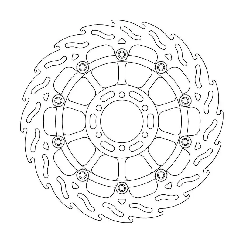 BRAKE ROTOR FLOATING FLAME BLACK