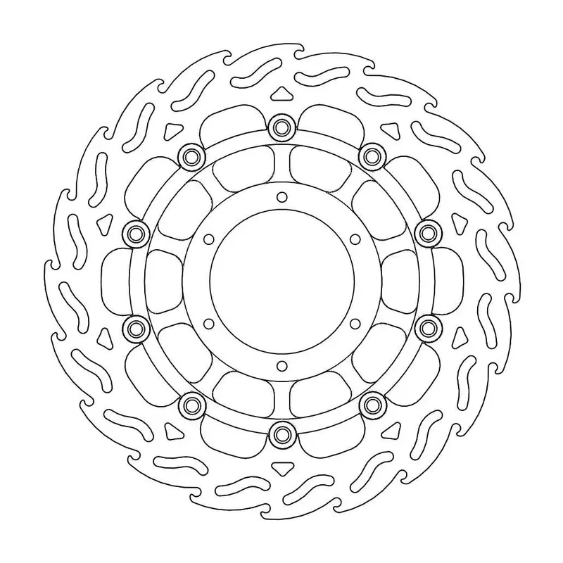 BRAKE ROTOR FLOATING FLAME BLACK