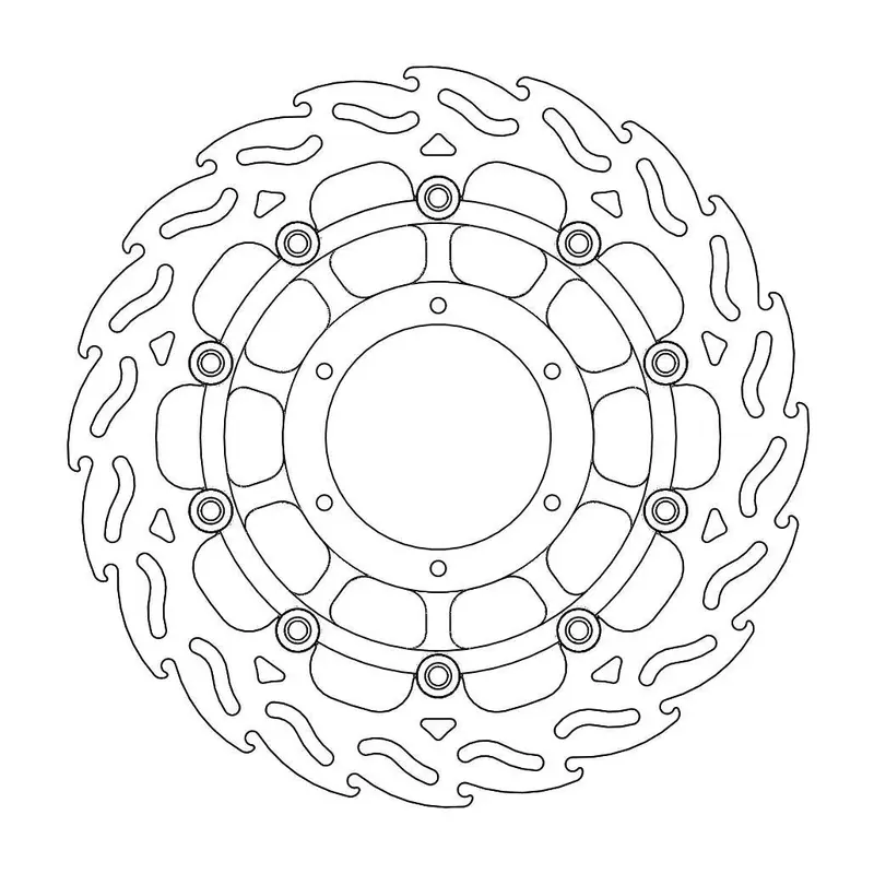 BRAKE ROTOR FLOATING FLAME BLACK