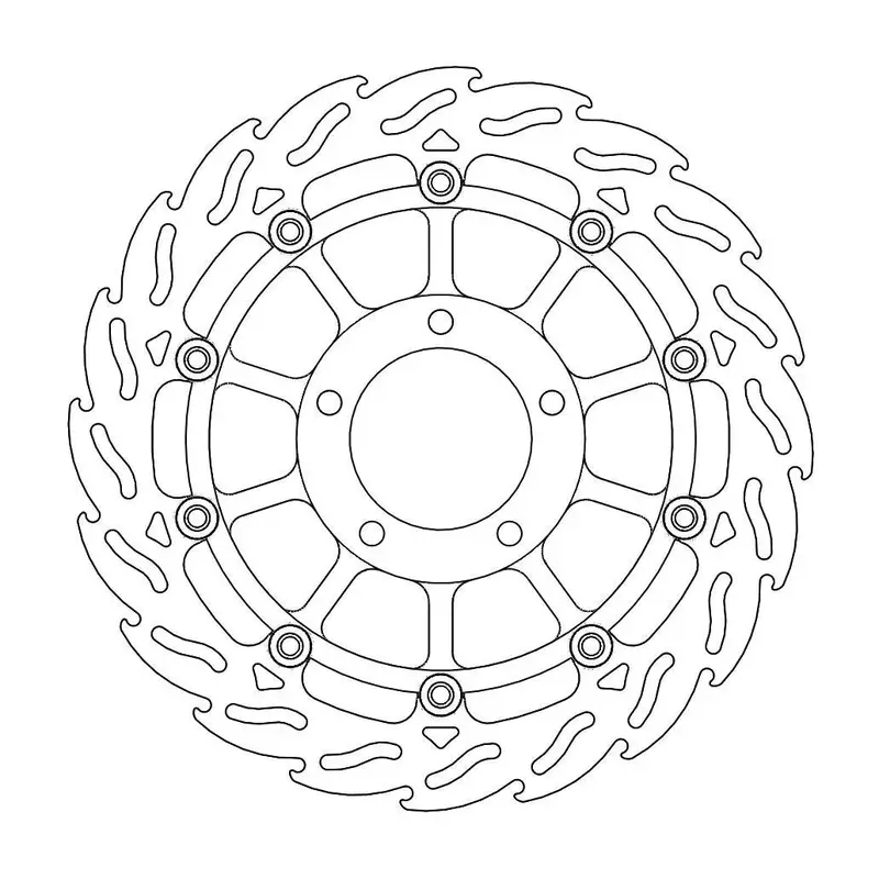BRAKE ROTOR FLOATING FLAME BLACK