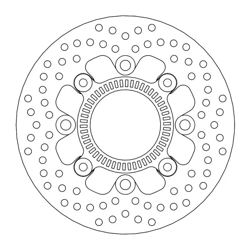 BRAKE ROTOR FIXED HALO ROUND NATURAL
