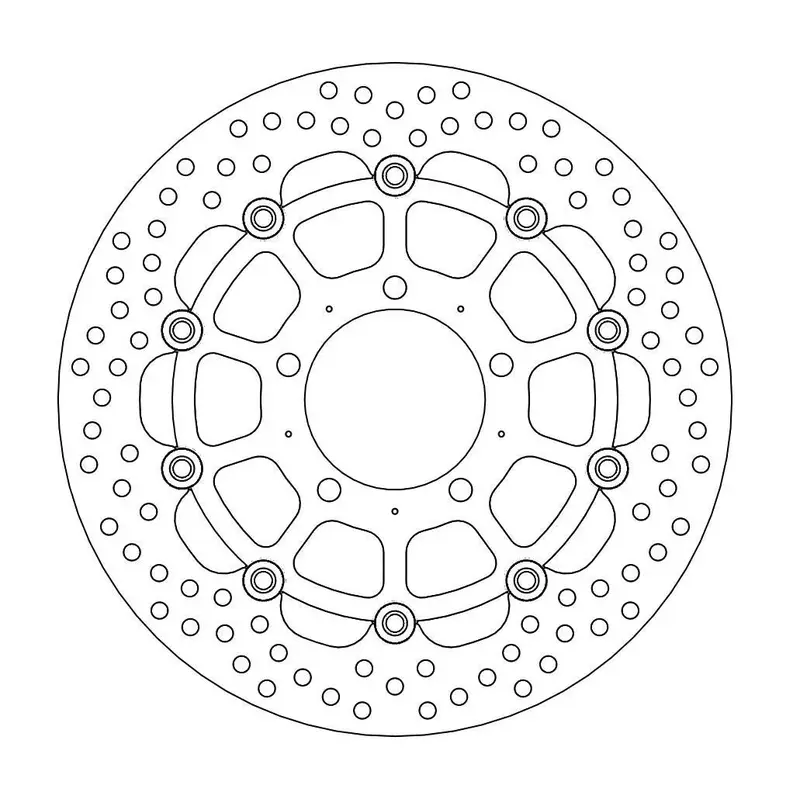 BRAKE ROTOR FLOATING HALO ROUND BLACK