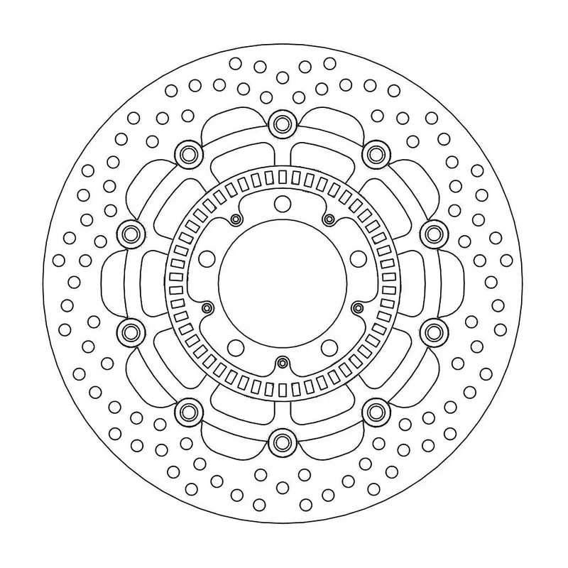BRAKE ROTOR FLOATING HALO ROUND BLACK