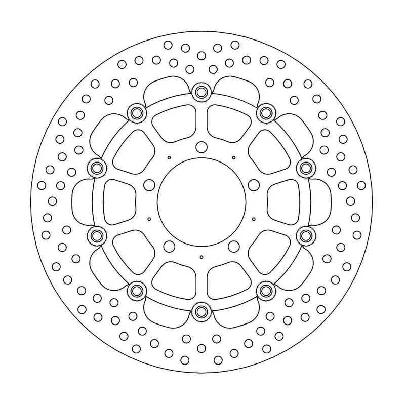 BRAKE ROTOR FLOATING HALO ROUND BLACK