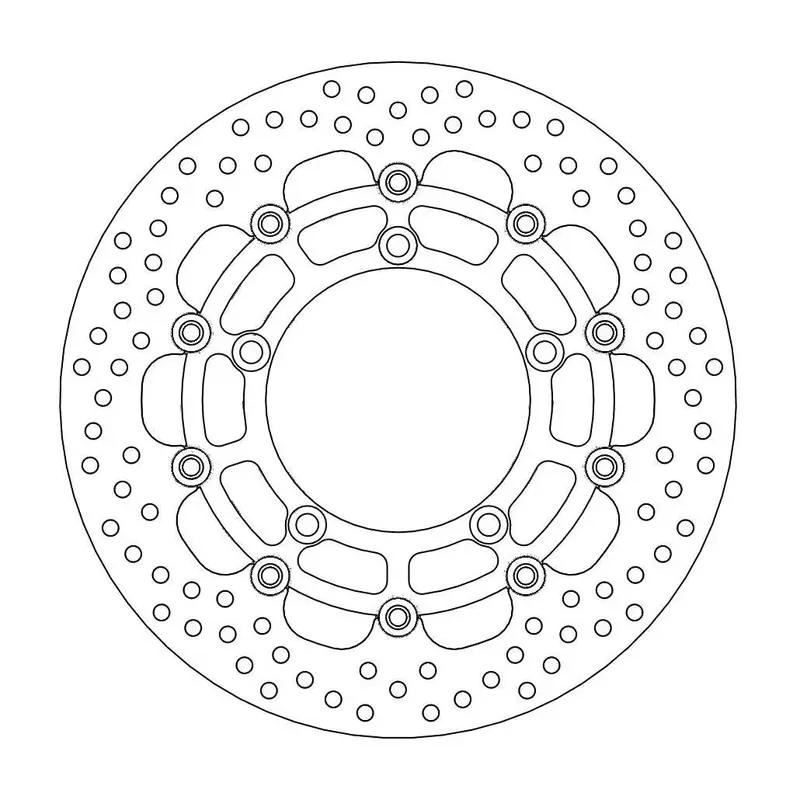 BRAKE ROTOR FLOATING HALO ROUND BLACK