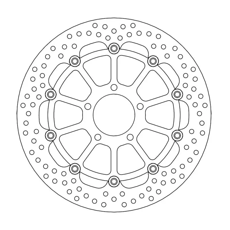 BRAKE ROTOR FLOATING HALO ROUND BLACK