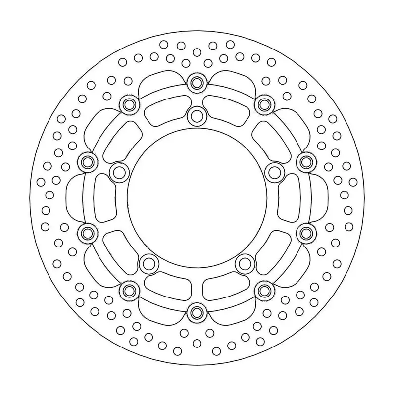 BRAKE ROTOR FLOATING HALO ROUND BLACK