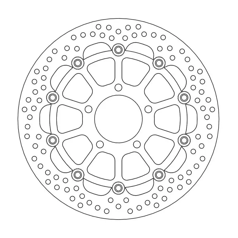 BRAKE ROTOR FLOATING HALO ROUND BLACK
