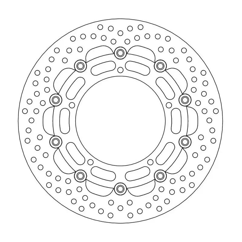 BRAKE ROTOR FLOATING HALO ROUND BLACK