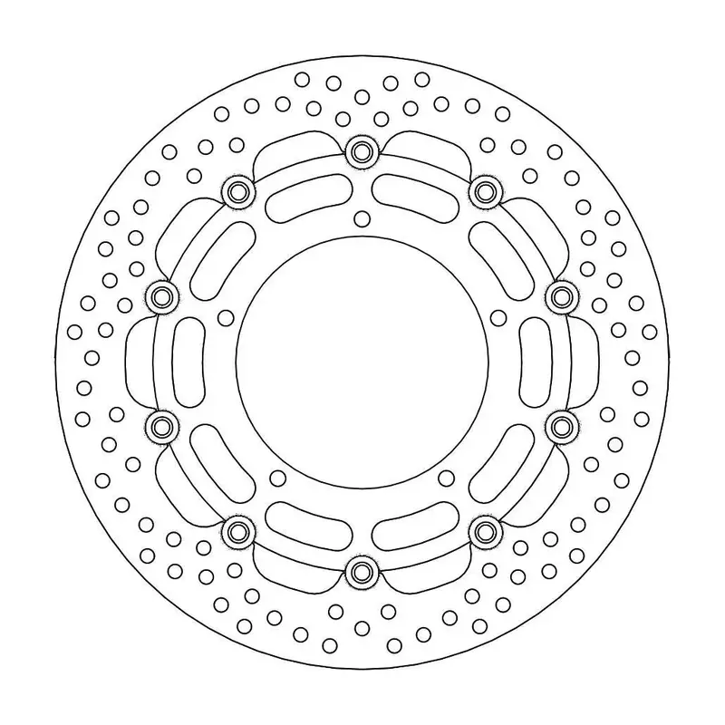 BRAKE ROTOR FLOATING HALO ROUND BLACK