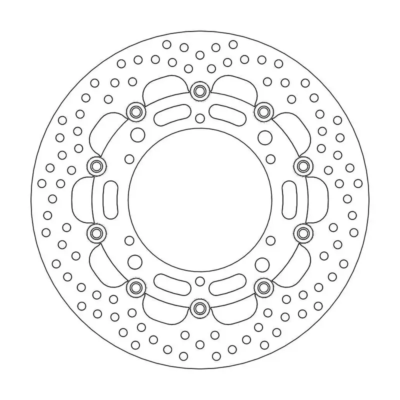 BRAKE ROTOR FLOATING HALO ROUND BLACK