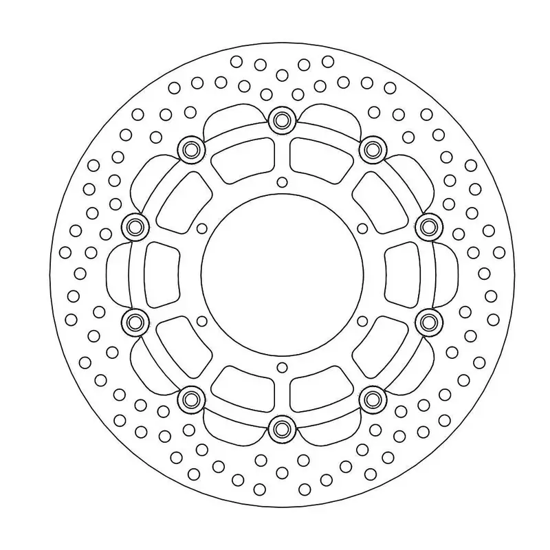 BRAKE ROTOR FLOATING HALO ROUND BLACK