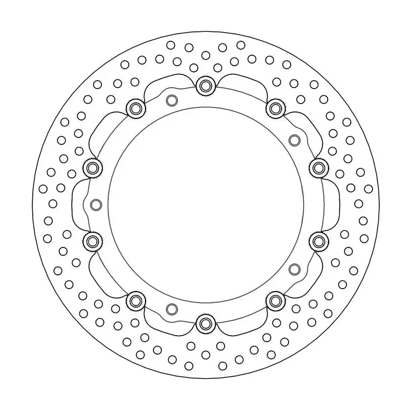 BRAKE ROTOR FLOATING HALO ROUND BLACK