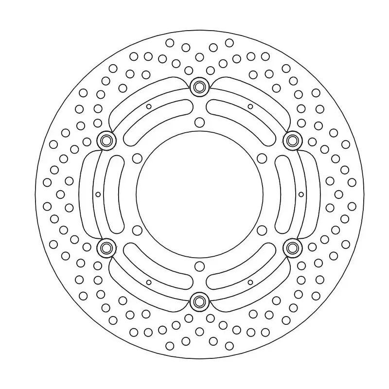 BRAKE ROTOR FLOATING HALO ROUND BLACK