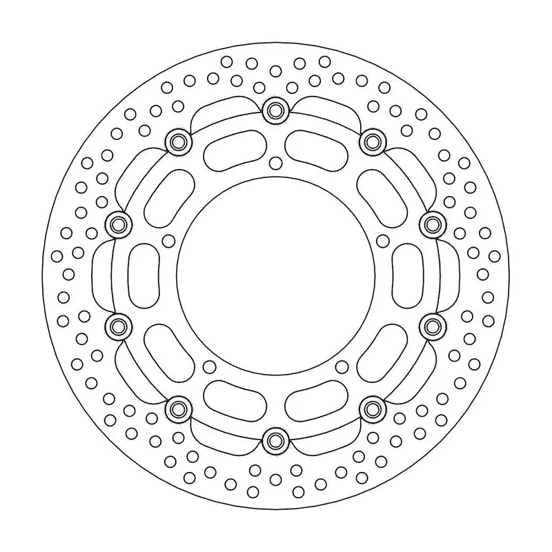 BRAKE ROTOR FLOATING HALO ROUND BLACK