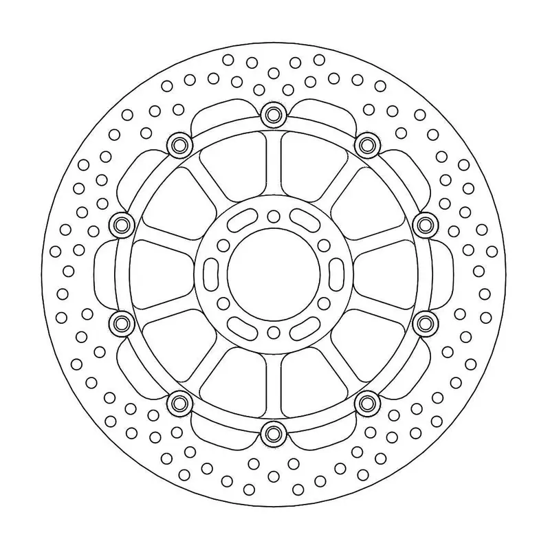 BRAKE ROTOR FLOATING HALO ROUND BLACK