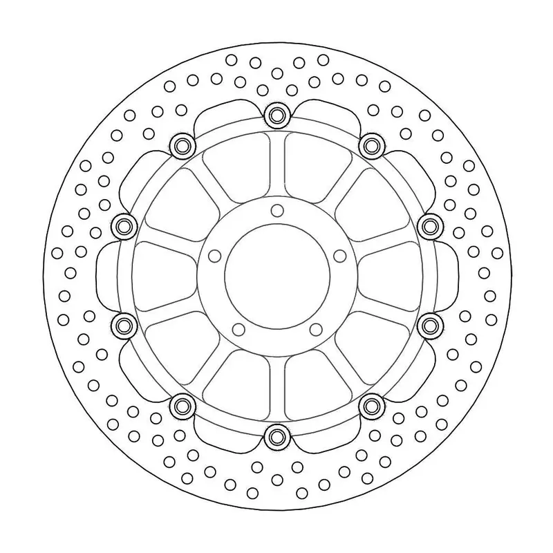 BRAKE ROTOR FLOATING HALO ROUND BLACK