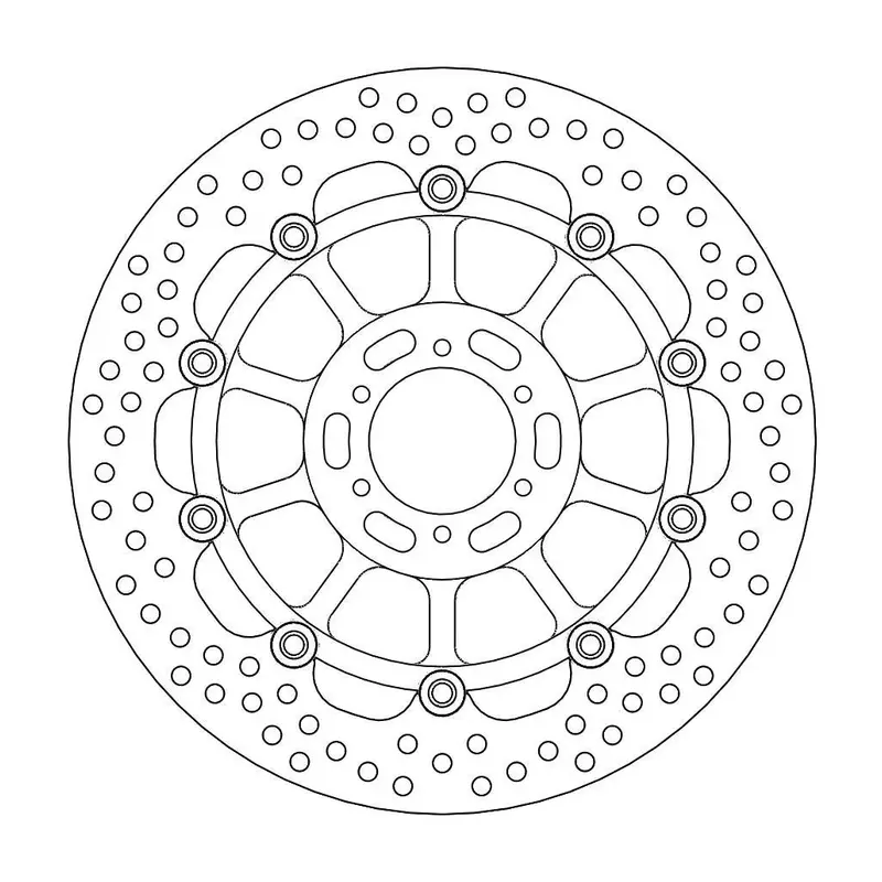 BRAKE ROTOR FLOATING HALO ROUND BLACK