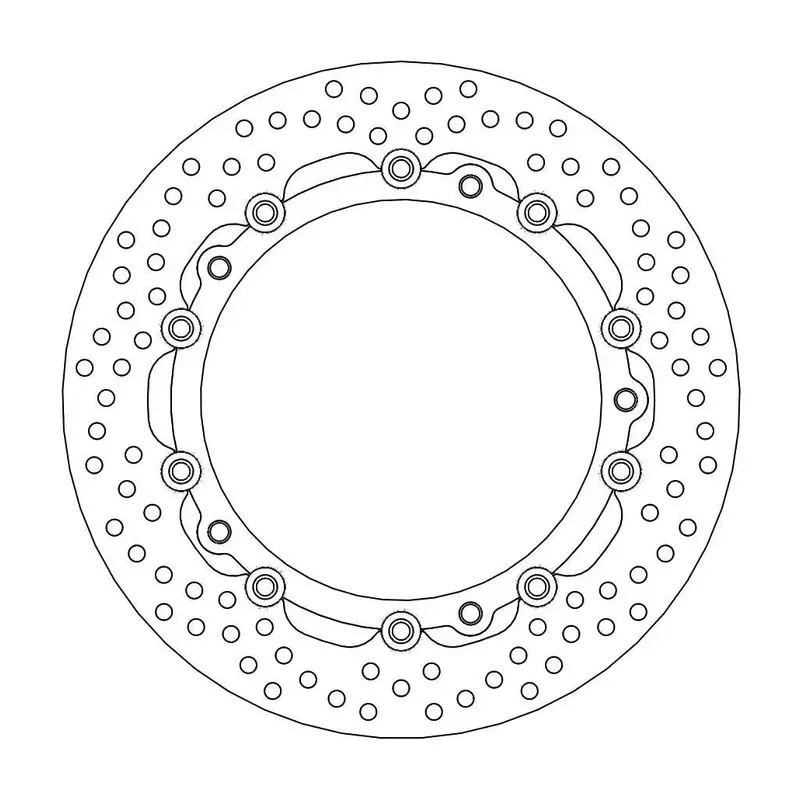 BRAKE ROTOR FLOATING HALO ROUND BLACK