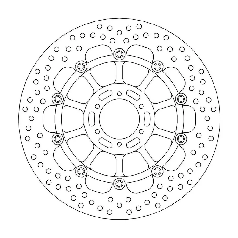 BRAKE ROTOR FLOATING HALO ROUND BLACK