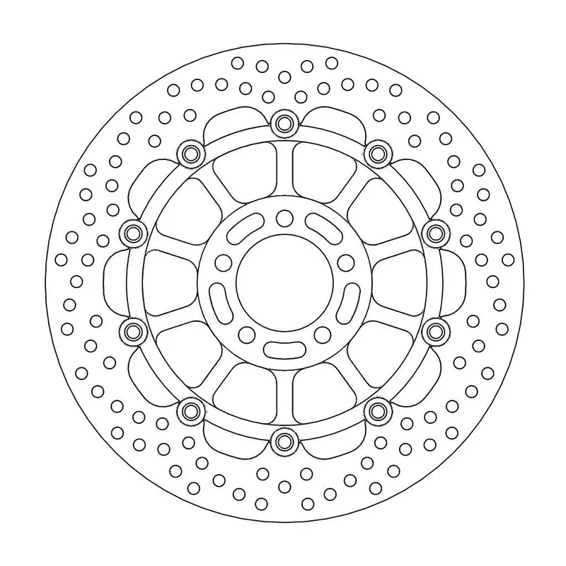 BRAKE ROTOR FLOATING HALO ROUND BLACK