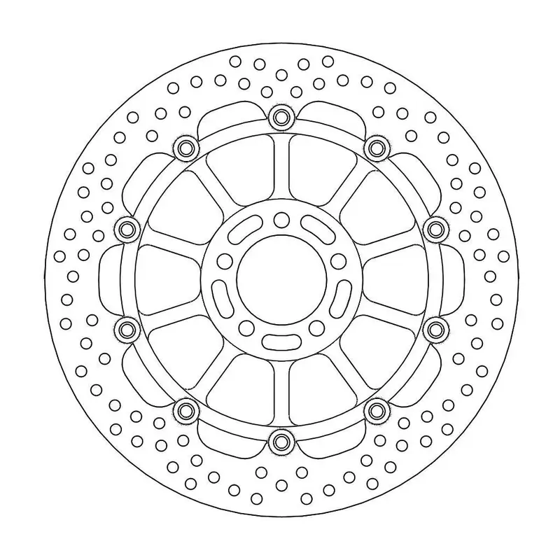 BRAKE ROTOR FLOATING HALO ROUND BLACK