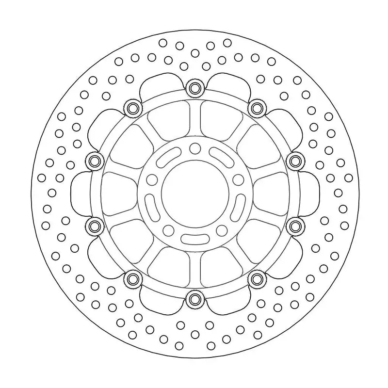 BRAKE ROTOR FLOATING HALO ROUND BLACK