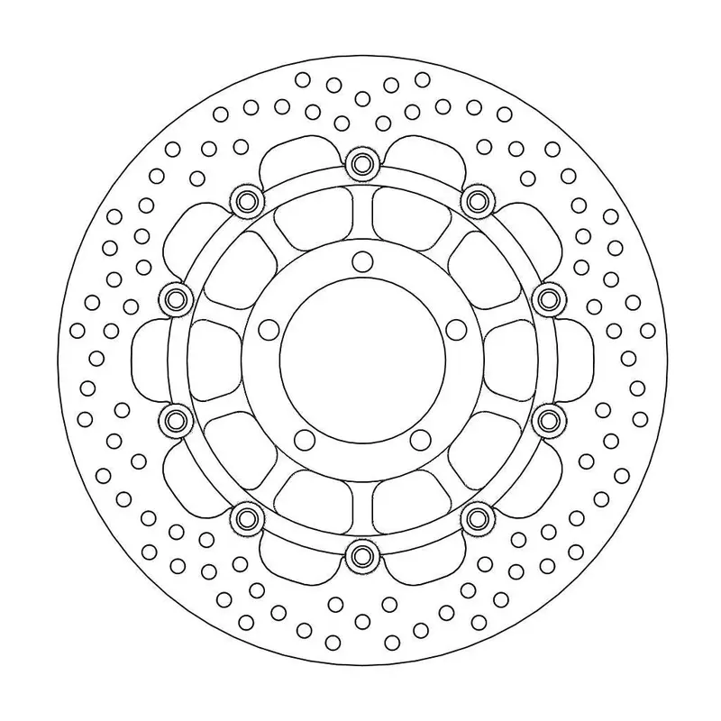 BRAKE ROTOR FLOATING HALO ROUND BLACK
