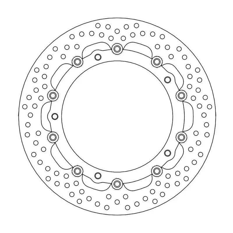 BRAKE ROTOR FLOATING HALO ROUND BLACK