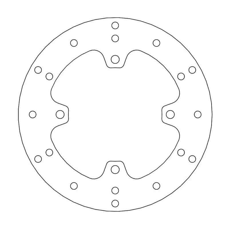 BRAKE ROTOR FIXED HALO ROUND NATURAL