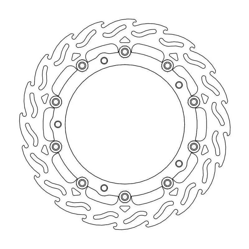 BRAKE ROTOR FLOATING FLAME BLACK