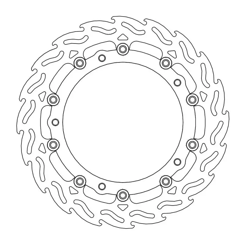 BRAKE ROTOR FLOATING FLAME BLACK