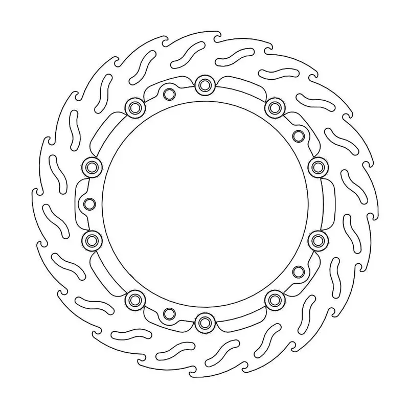 BRAKE ROTOR FLOATING FLAME BLACK
